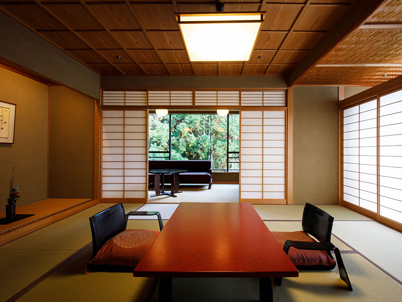 Traditional Japanese-style tatami rooms